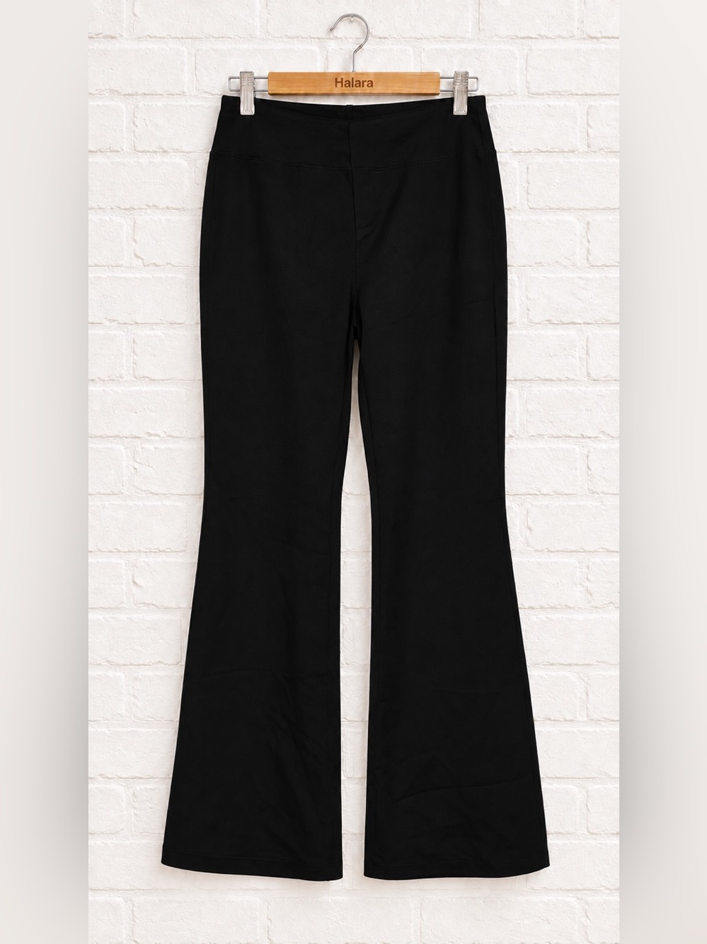 HALARA Black Flared Work Pants | Medium Tall